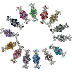 USA MOGHANT Small Flower Hair Clip Claw Hairpin Rhinestone Crystal 15 Colors