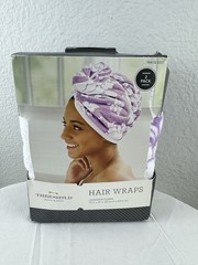 Threshold Hair Wraps Lavender Floral & White 2 Pack 10” X 25”
