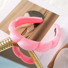 Solid Velvet Women Wavy Braided Retro Cute Wide Twist Casual Hair Headband
