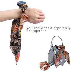 Paisley Scrunchie Hair Accessories – Chiffon Hair Scarf Bandana, paisley1