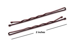 Bobby Pins, 200 Pieces, Brown, 2-Inch Curved Hair Pins Clips for Kids Girl Women
