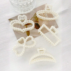 5pcs Women’s Faux Pearl Hair Claw Set Casual Hair Clips Elegant Hair Accessory