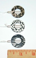 Hair Clip Metal Bar Slide Snap Thin Barrette Women Animal Print Made in France