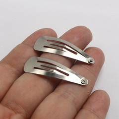 Craft DIY Silver Tone Snap Hair Clips – 31/38/48mm Baby Bow Clips for Girls