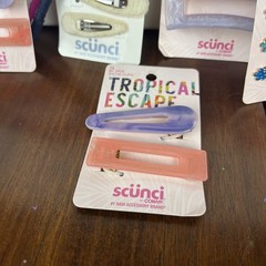 Scunci Tropical Escape Hair Lot Headbands Clips Barrettes Purple New