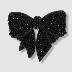 $150 Natasha Women’s Black Beaded Bow Barrette Hair Clip