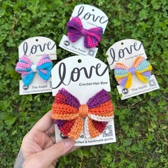 Pride Handmade Crochet Hair Bows