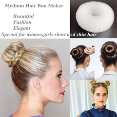 SQULIGT Pack of 2 Medium Hair Bun Maker, Donut Set 1 Count (Pack 2)