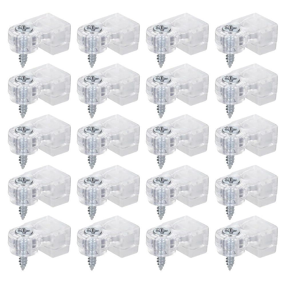 20 Pcs Glass Retainer Clips Mirror Holder Clips Plastic Glass Panel Clip with…