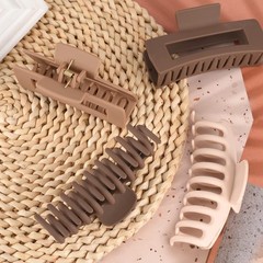 LuSeren Hair Clips for Women 4.3 Inch Large 8 Count (Pack of 1), Neutral