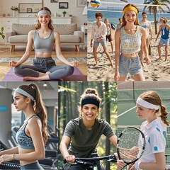9Pcs Headbands for women Non Slip Headband, 9 Count (Pack of 1), 9Colors-A
