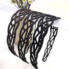 Lattice Design Plastic Headbands for Women Girls, Neutral Color Nuetral color