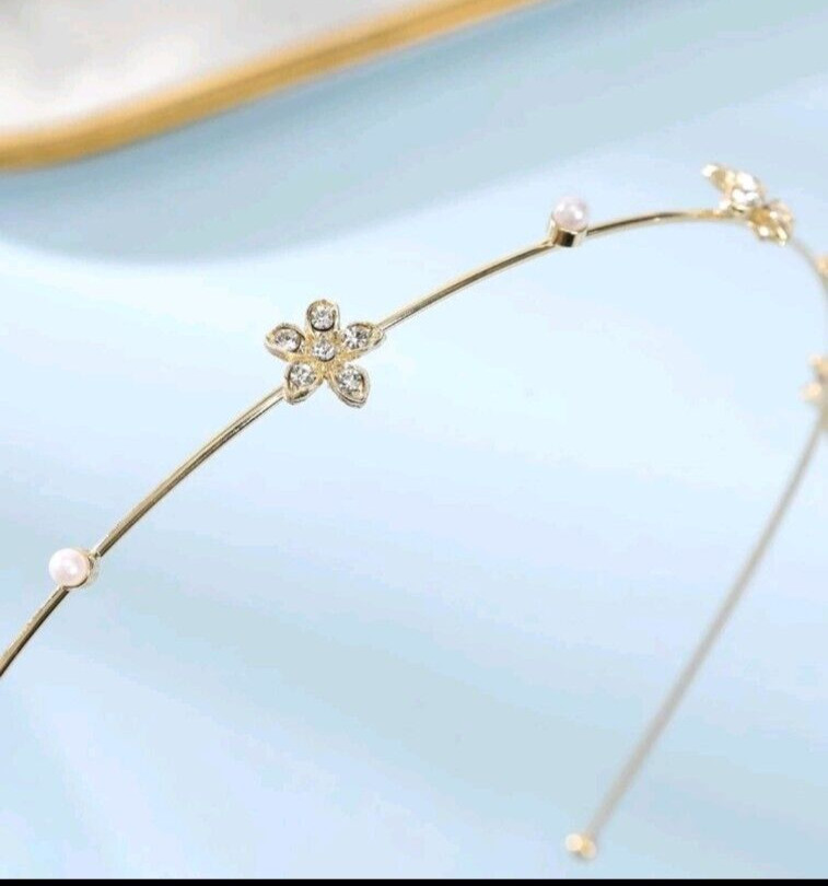BEAUTIFUL FAUX PEARL & FLOWER DECOR HEADBAND