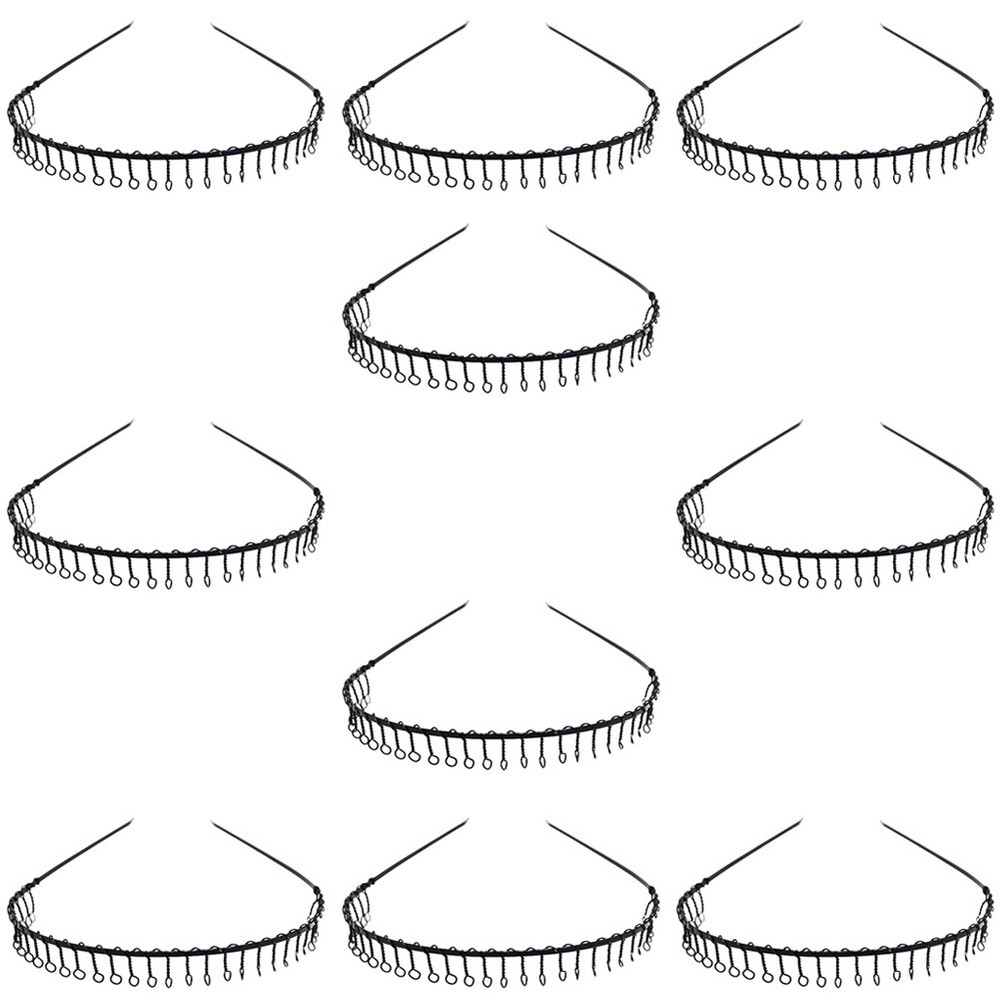US 10-20 Pack Unisex Hairband Comb Headband Metal Wire with Teeth