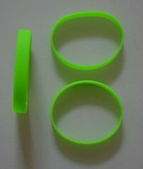 Tiger Smile Silicone Rubber Bracelet Set of 3 pcs Neon Lime Green