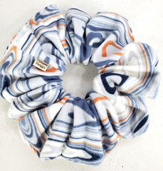 Handmade Women’s Scrunchies sz XL Gray Allover Print Cotton Snuggle Flannel New