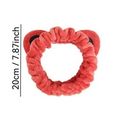 Face Wash Coral Fleece Headband Hair Band with Cat Ears Cartoon Cute Design