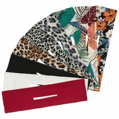 3Pcs/set Deft Bun Hair Bands Women Summer Knotted Wire Print Headband Bun Maker