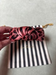 Lele Sadoughi Pink Leopard Silk Knotted Headband, New.