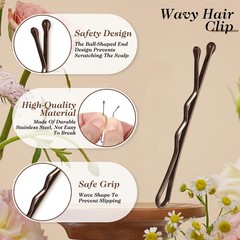 150 Pcs Bobby Pins Set,1.37 Inch Brown Blonde Black Small Bobby Pins Gold Min…