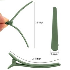 24 PCS Hair Clips for Styling and Sectioning – 3.1 Inch Matte Alligator Green
