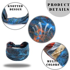 Boho Headbands for Women Fashion Paisley Head Band Floral Wide Headwraps Large A