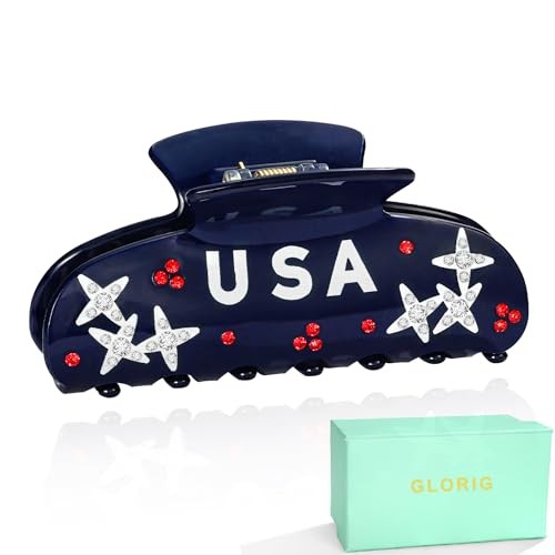 USA Hair Clip for Women Sturdy Patriotic Independence Day Hair Claws HC23393A