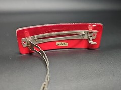 Vintage Set of Acrylic Hair Clips Barrettes Made In Taiwan ROC Pink Red Sparkles