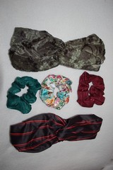 Scrunchies BURGUNDY GRAY Turban Twist Knot Headband BLACK ORANGE STRIPE Green