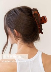 TEBIEKOY Hair Clips for Women 3Pcs Elegant 1 Count (Pack of 3), Black, Brown