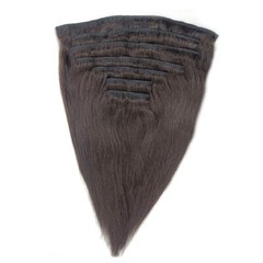 Real Human Hair Clip in Hair Extensions Natural Black Straight Full Head 26in