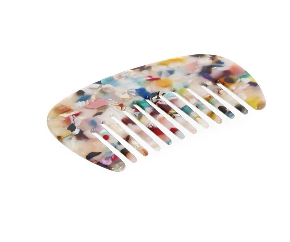 No Boundaries Multicolor Mini Hair Comb NIP Travel Detangling Purse Size