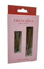 Frenchies Blonde Velvet Coated 10 Small & 10 Large French Hairpins