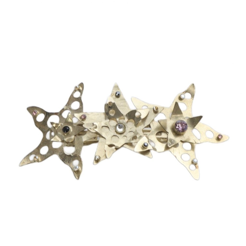 acca Gold Star Motif Barrette Hair Accessory B Grade 4.2cm x 9cm