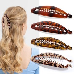 Gift4U Banana Hair Clip, 4 PCS Large Banana Clips for Women, Flexible Hair Cl…