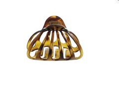 France Luxe Large Cutout Nest Claw Hair Clip Jaw Caramel Brown