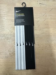 Nike Stretchy Headbands 6 Pack Hairbands Black, White/Grey New in Package