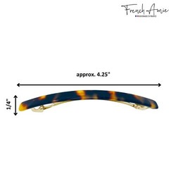 French Amie Long and Skinny Bar Large 4 1/4″ Celluloid Handmade Hair Clip