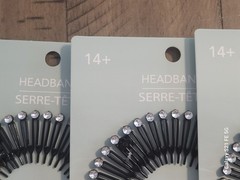 Lot of 4 Rhinestone Stretch Comb Headband Circular Hair Band Black Brown