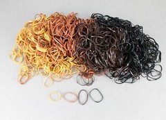 Brown Blonde Set pack 1800 small tiny mini hair ties elastics rubber bands braid