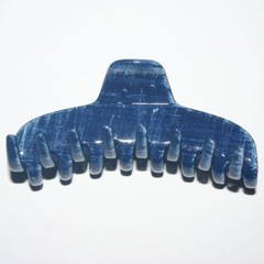 Navarro French Hair Claw Blue Jean Denim Print Jaw Clip Prong New Made in France