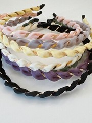 Women Girl BOHO Braided Pastel Color Lace Twisted Hair head band headband Hoop