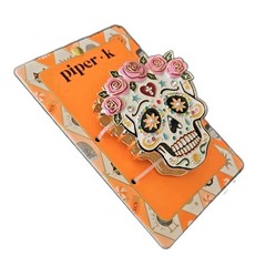 Piper K Sugar Skull Hair Claw Clip Day of the Dead Calavera Dia de Los Muertos