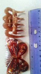 VTG + NEW Hair Claw Banana Butterfly Side Come Barrett’s Brown Tone
