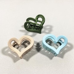 3Pcs Heart Hair Claw Clips for , Medium Matte Acrylic Non-Slip Hair Clips for…