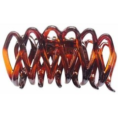 Parcelona French Dentelle Tortoise Shell Small Jaw Claw Hair Clip- 2 Pcs