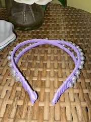 Lilly Pulitzer NEW Cross Layered Headband Lilac Pearls
