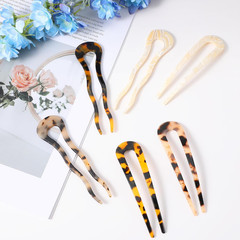 6 Pcs French Hair Pin Tortoise Shell French Twist Hair Pin U Shaped Acetate 2…