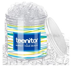 Teenitor Clear Elastic Hair Bands, 2000pcs Mini Hair Rubber Bands