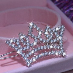 18k white gold gp crystal bling bling Bridal Wedding crown hair clip accessory